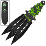 Spear Point Biohazard ZombieThrowing Knife 3 Piece Set